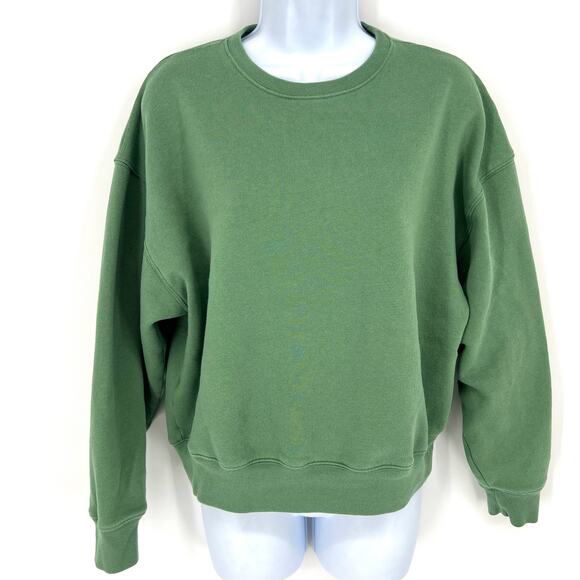 Victoria's Secret PINK Be Kind To The Planet Green Sweatshirt Back Graphic Sz XS - Picture 3 of 10